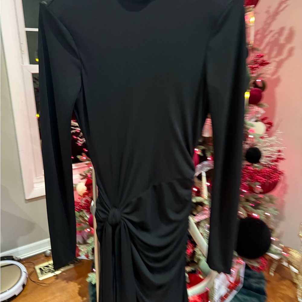 Cinq à Sept Johnson Side Ruched Long Sleeve Jersey Dress - Picture 3 of 6